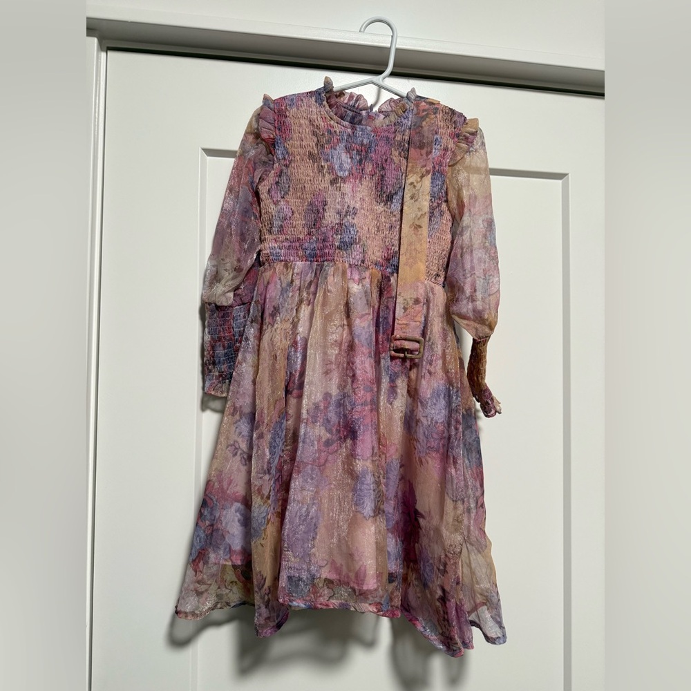 Ivy City Co Girls Pink Floral Dress